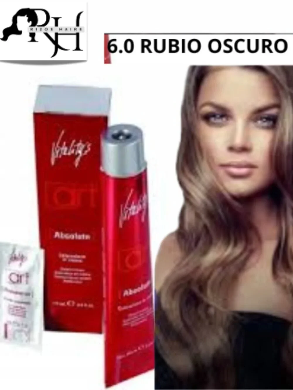 Tinte Vitality's 6.0 RUBIO OSCURO colores para cabellos 100 ml